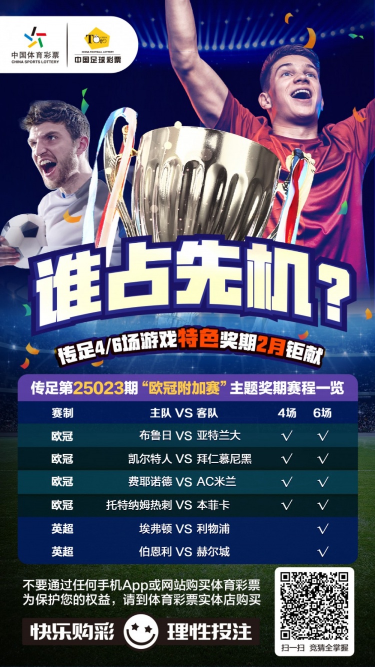  誰占先機(jī)？！傳足特色獎期第25023期聚焦歐冠附加賽