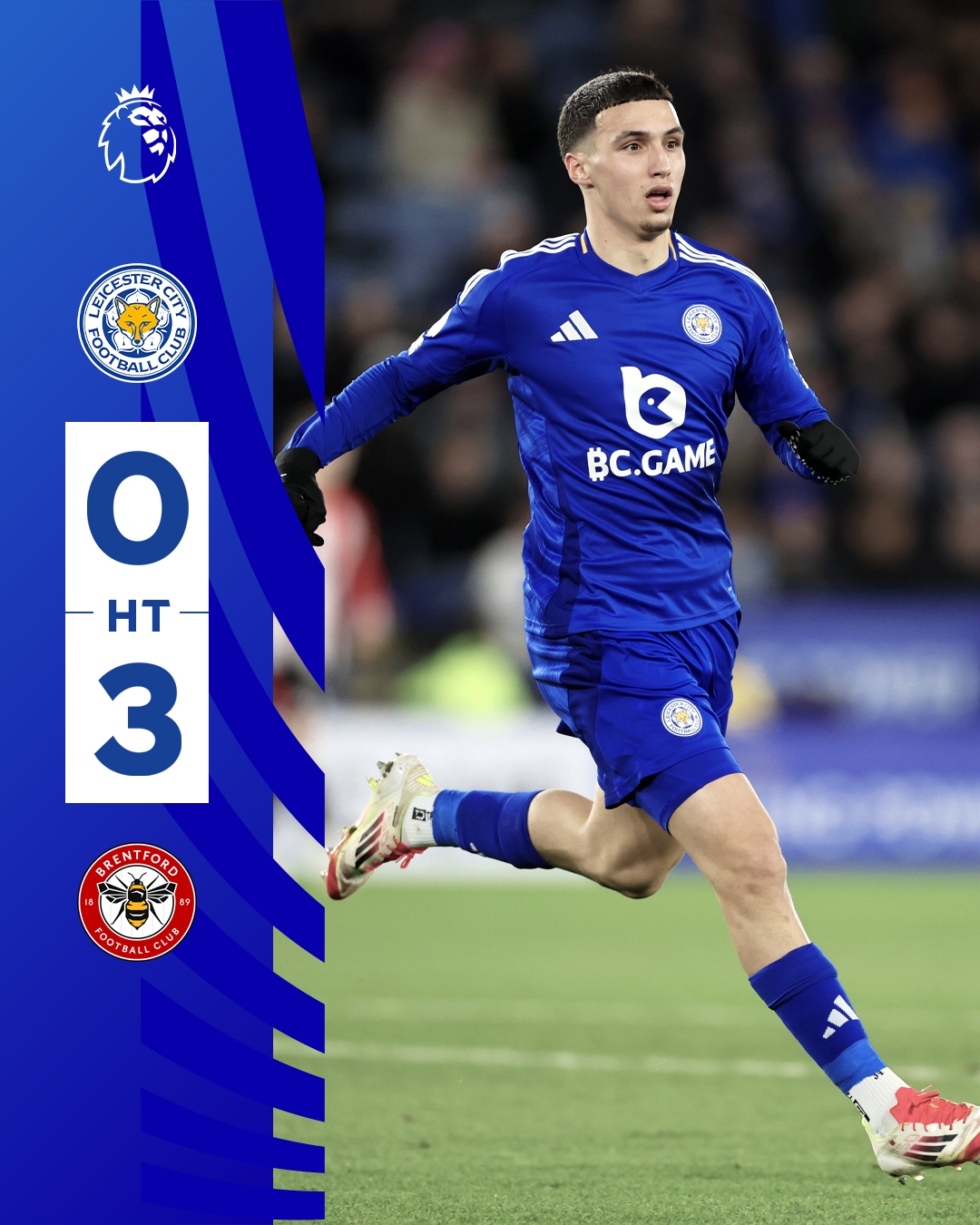 半場0-3!萊斯特若不進球輸球,將主場6連敗0進球創歷史最糟戰績