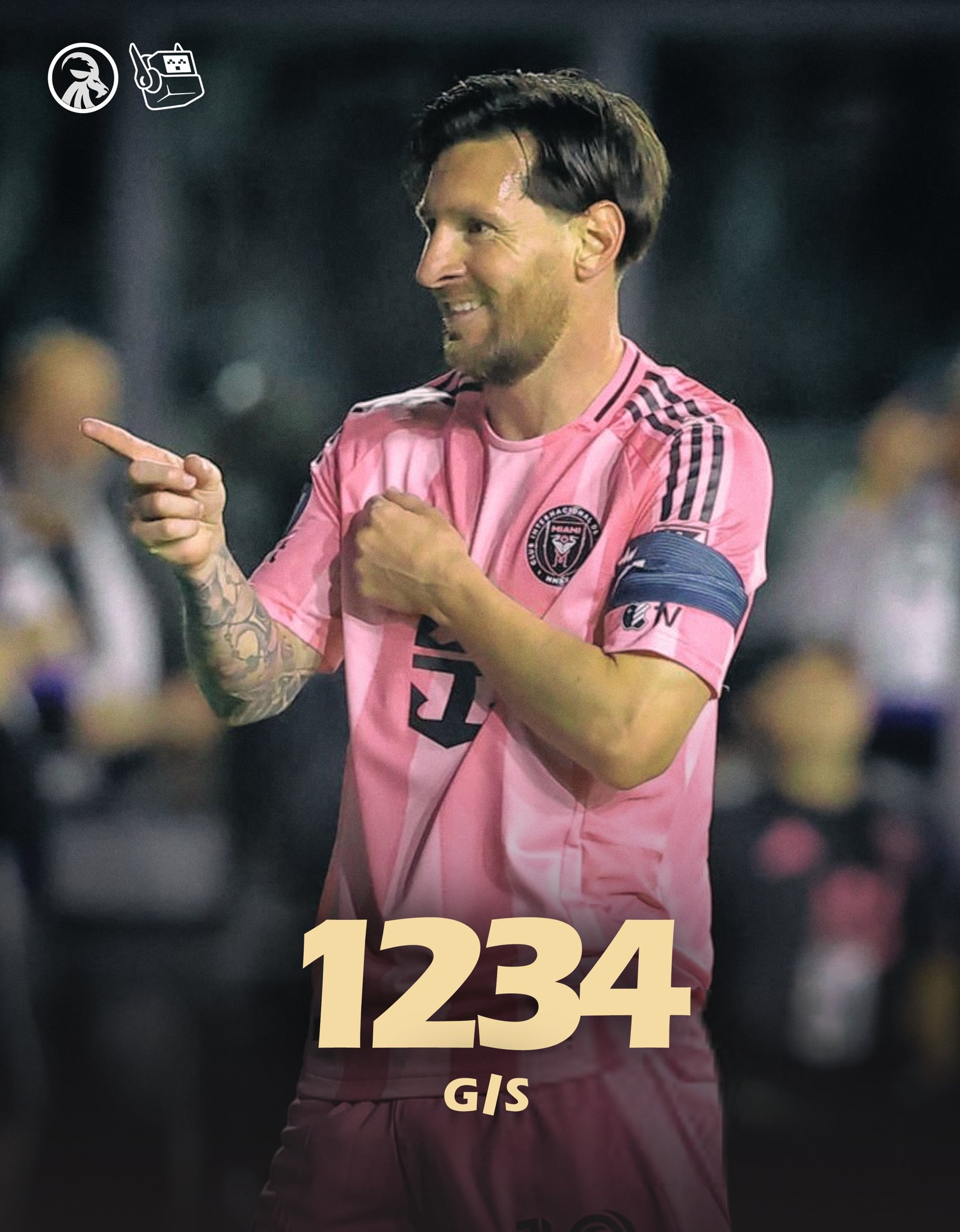 回歸即進球！37歲梅西生涯目前853球381助，參與進球數1234球！